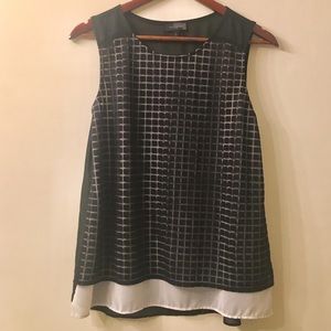 The Limited Sheer Black/white Tank sz L